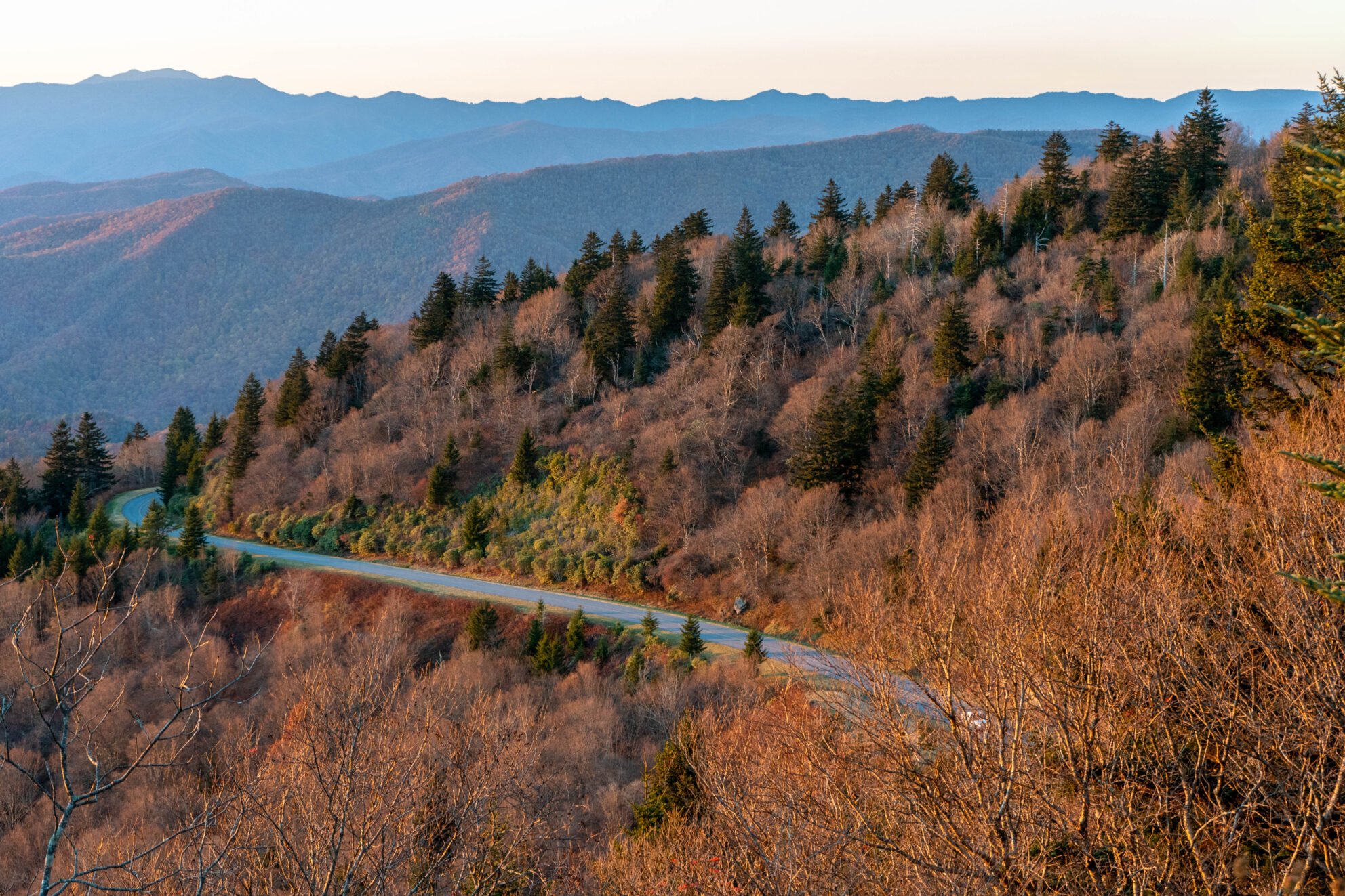 Blue Ridge Parkway from Waterrock Knob