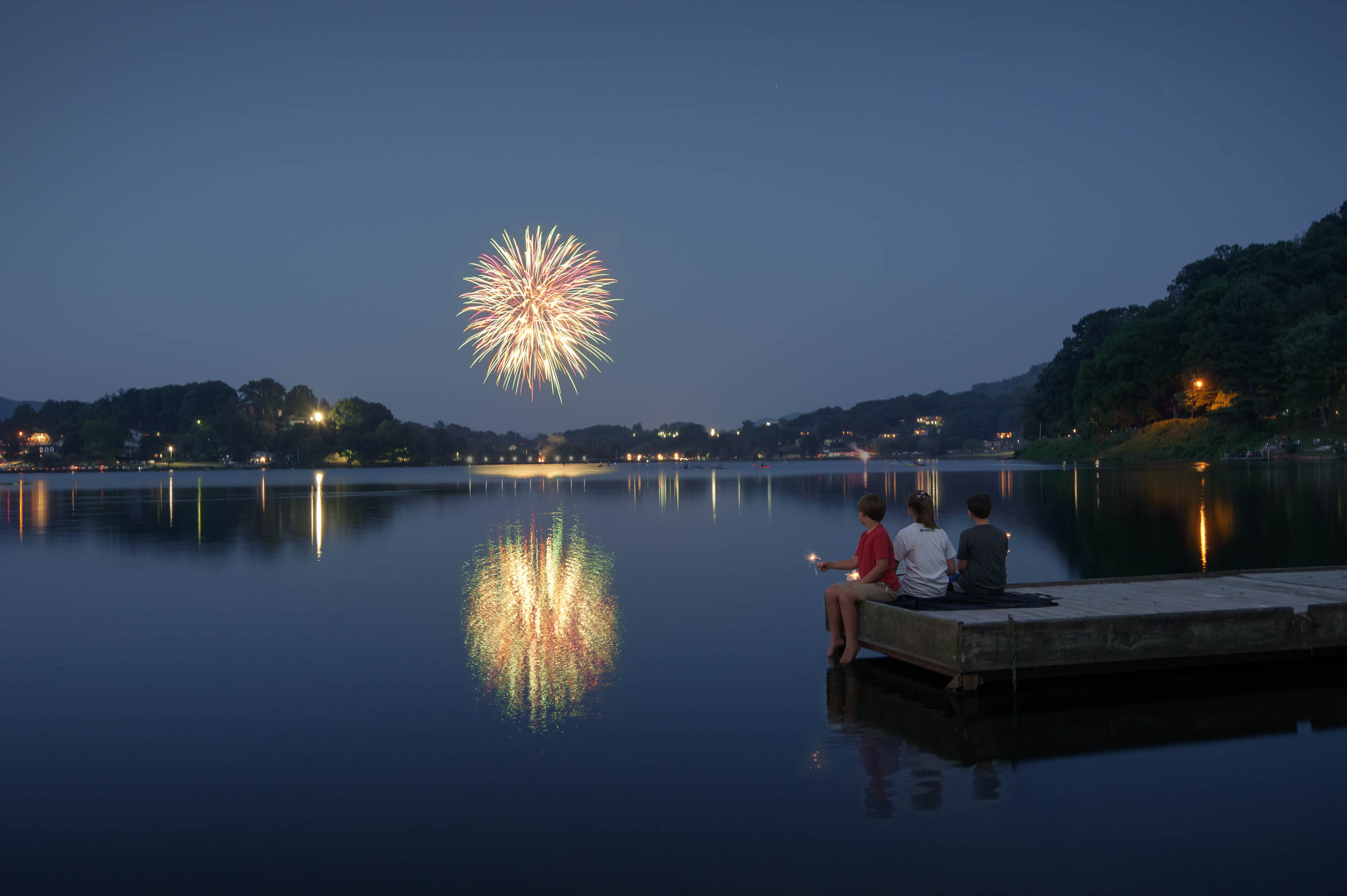 Fireworks over Lake Junaluska