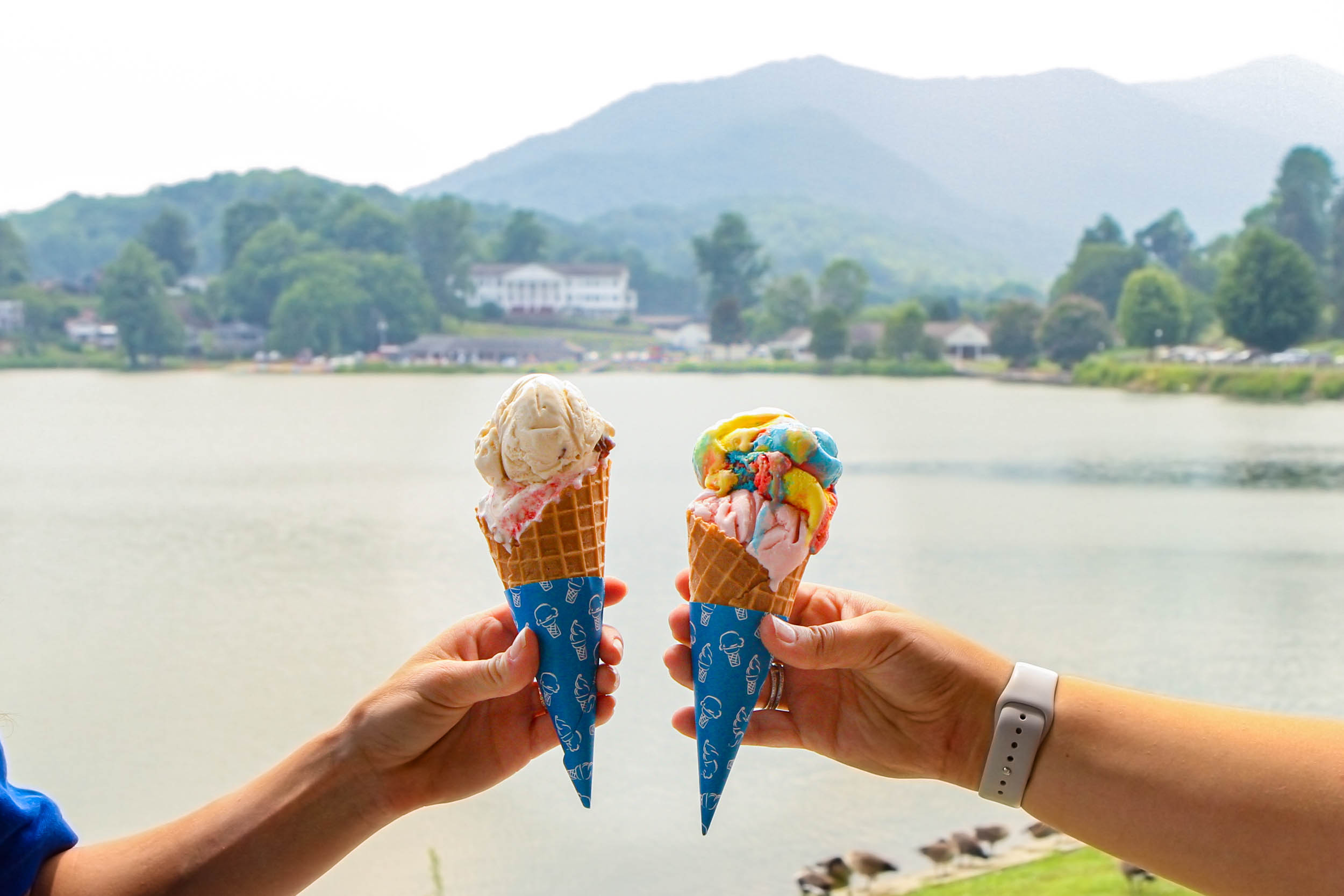 Two ice cream cones from Junaluska Gifts and Grounds