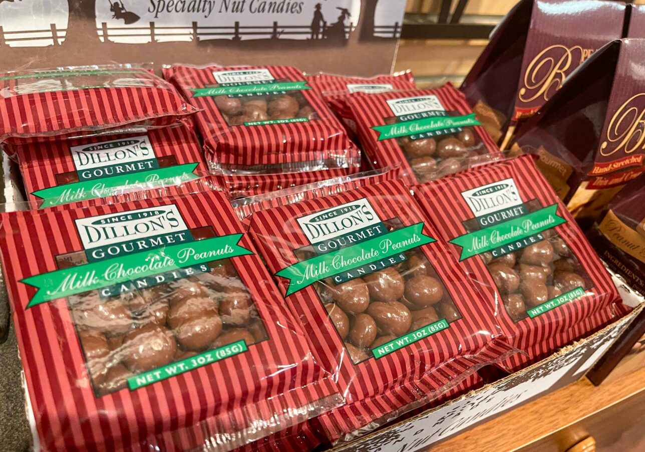 Chocolate covered nuts for sale at Junaluska Gifts & Grounds