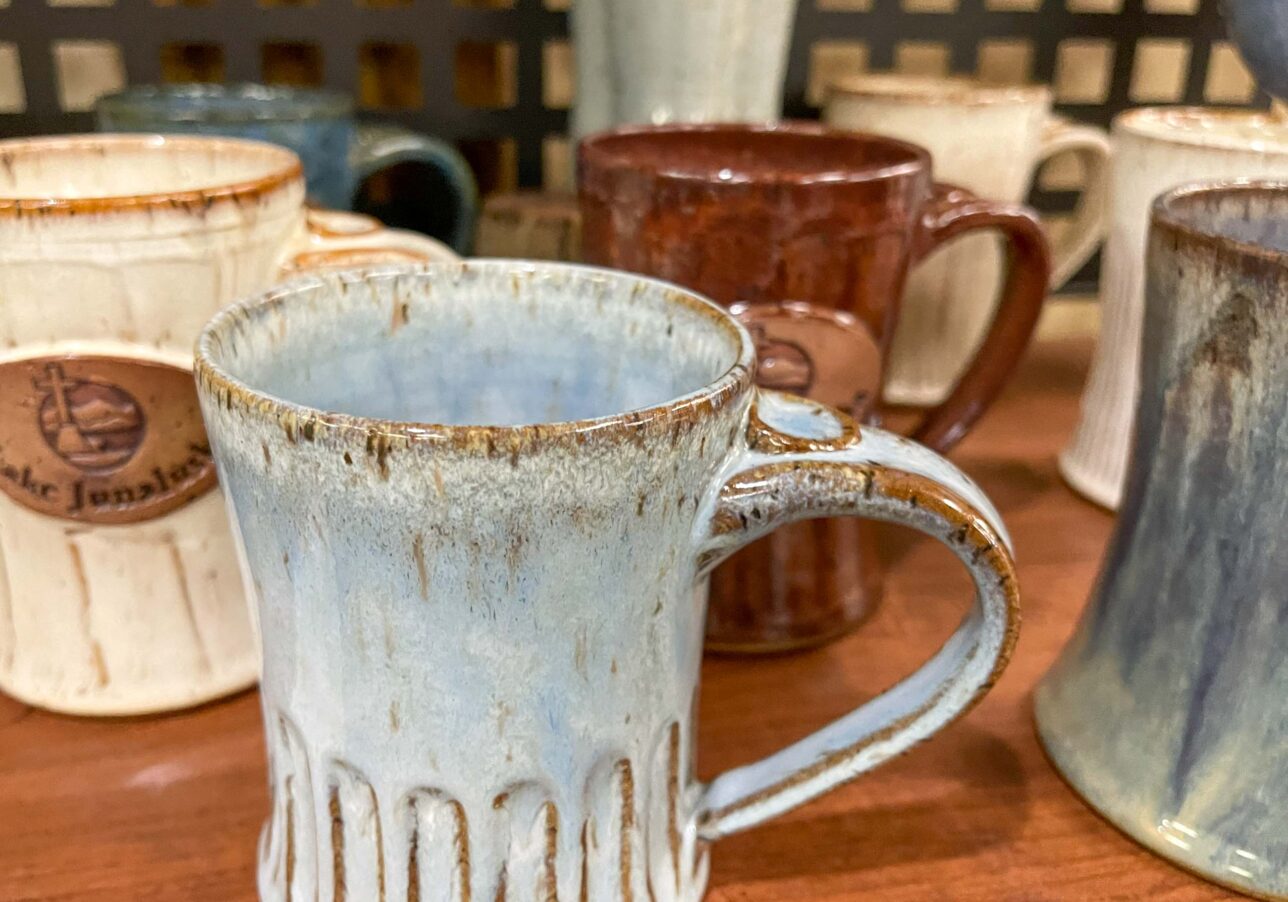 Pottery mug for sale at Junaluska Gifts & Grounds