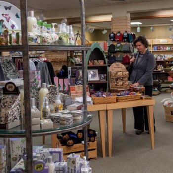 Merchandise displayed at Junaluska Gifts and Grounds