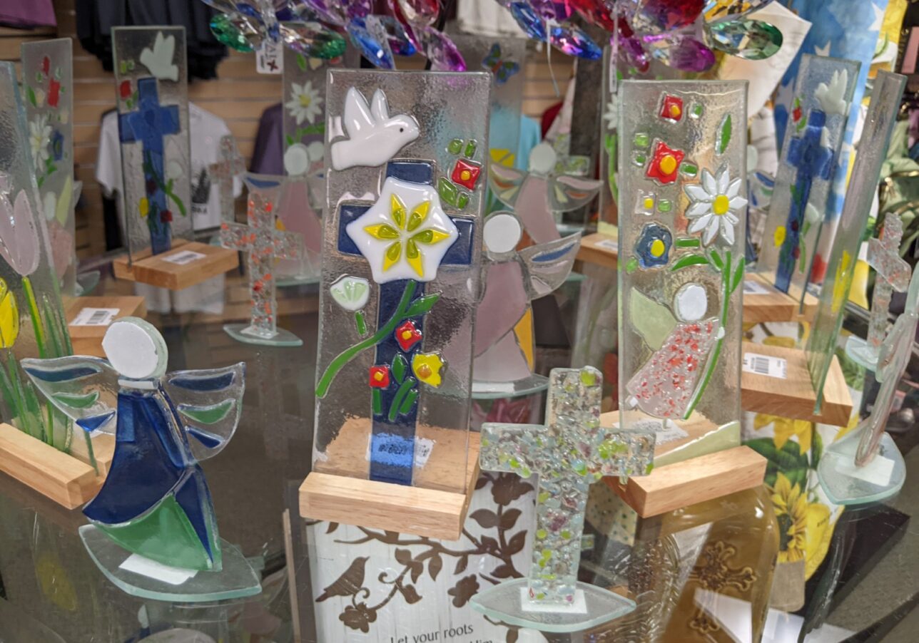 New glassware at Junaluska Gifts and Grounds