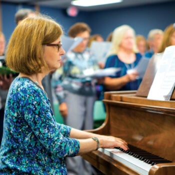 Woman playing piano during Lake Junaluska Music and Arts