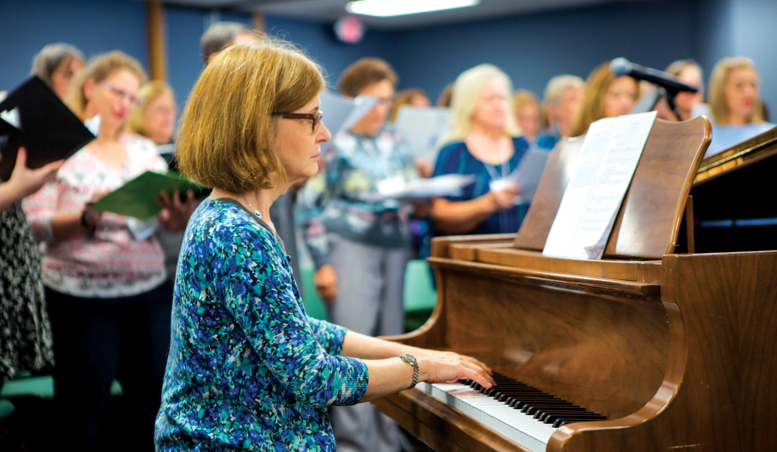 Woman playing piano during Lake Junaluska Music and Arts