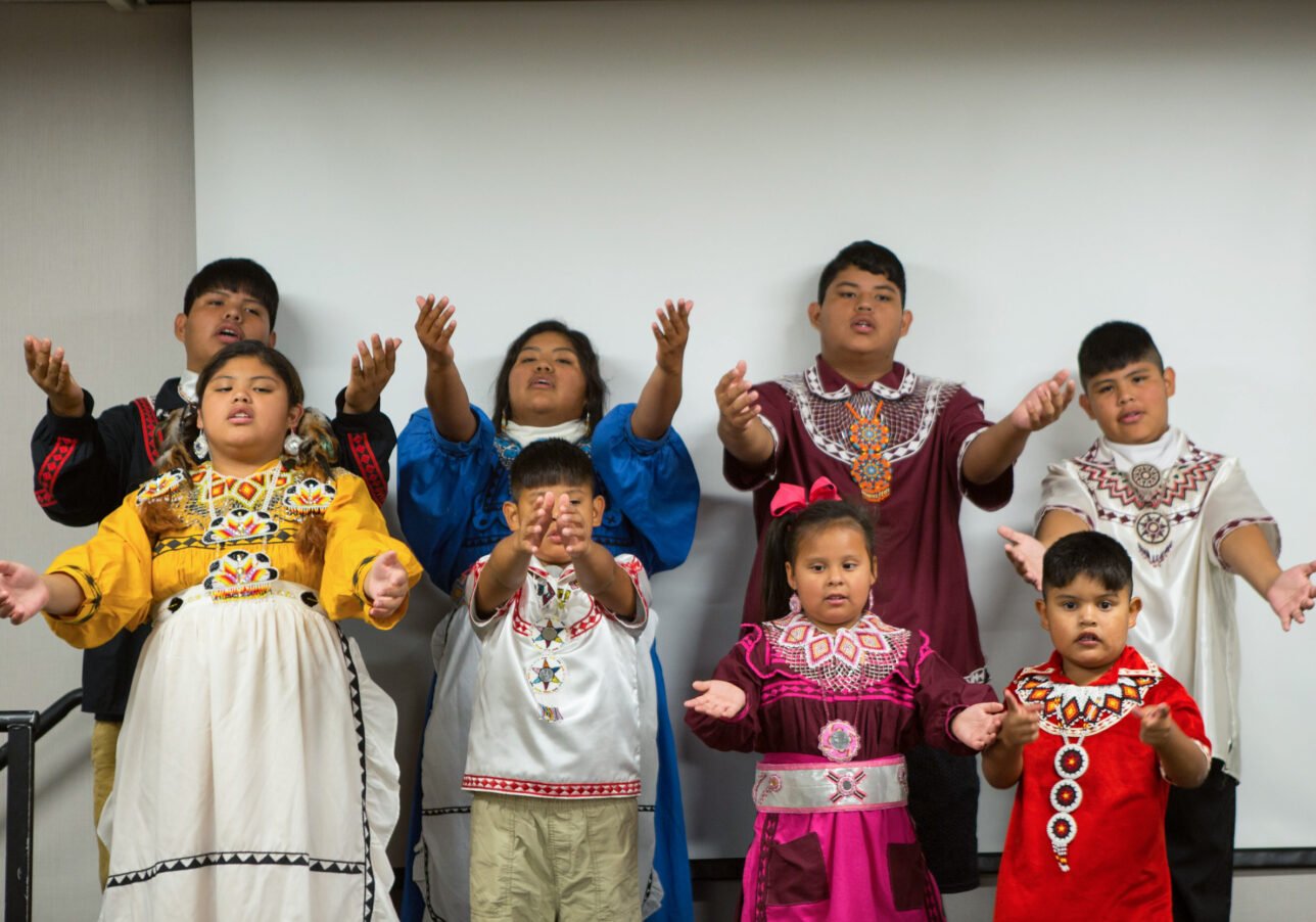 Native American children singing at The Lambuth Inn