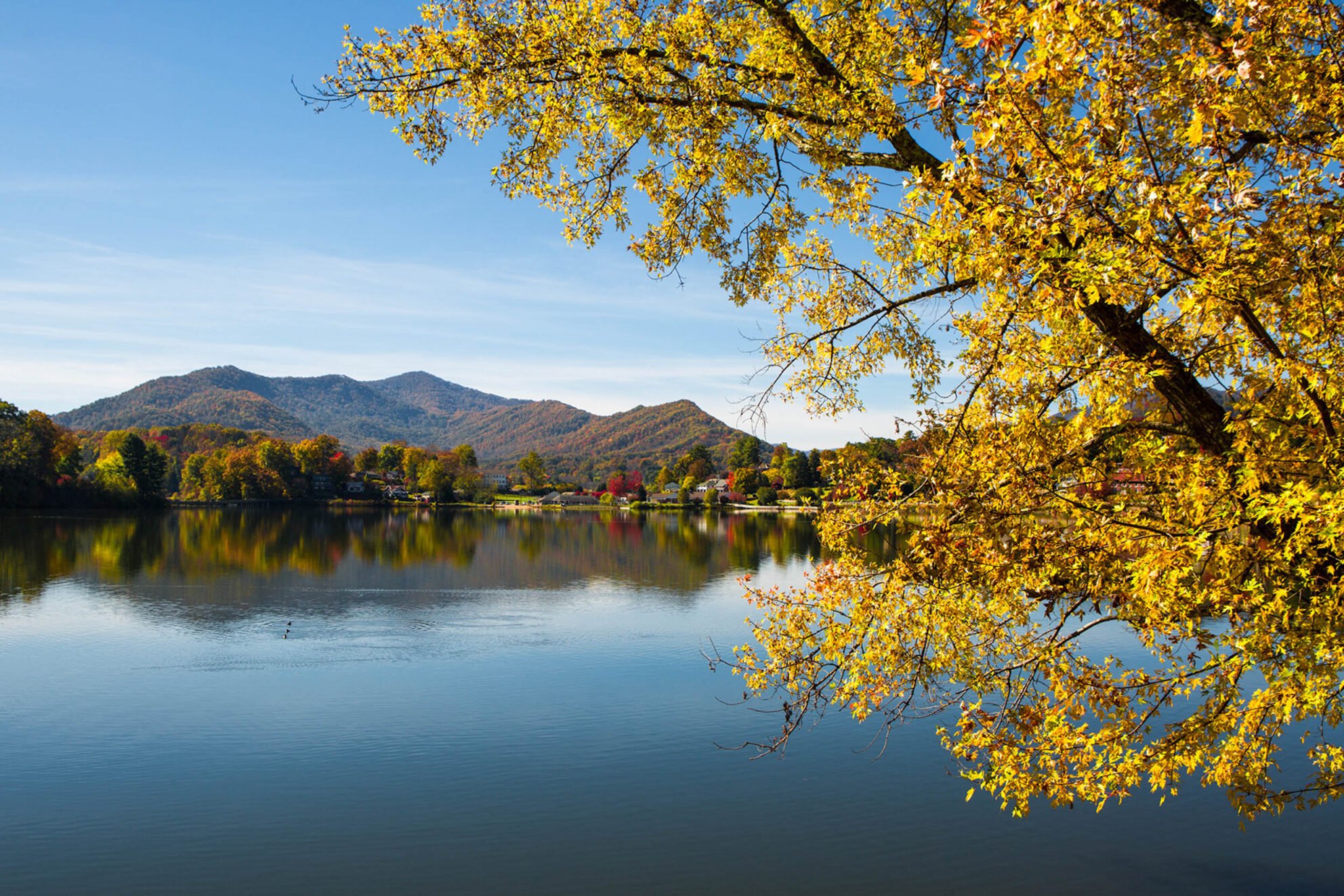 Fall at Lake Junaluska Scenic view of Lake Junaluska in Fall