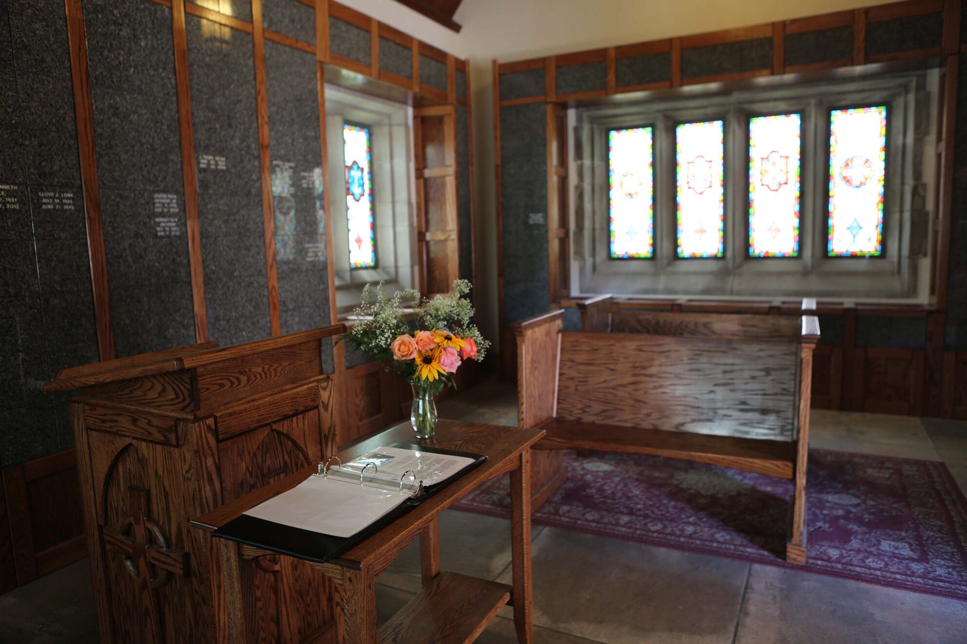 Book inside the Columbarium