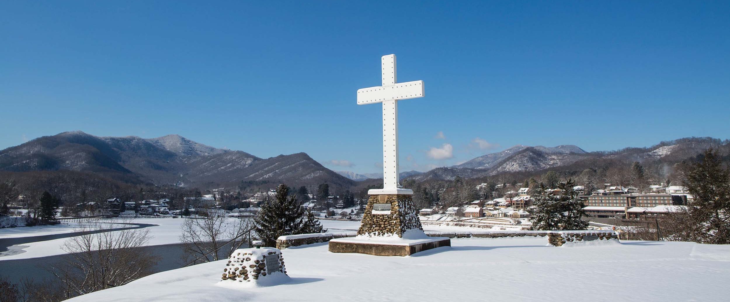 Junaluska Cross in the Snow