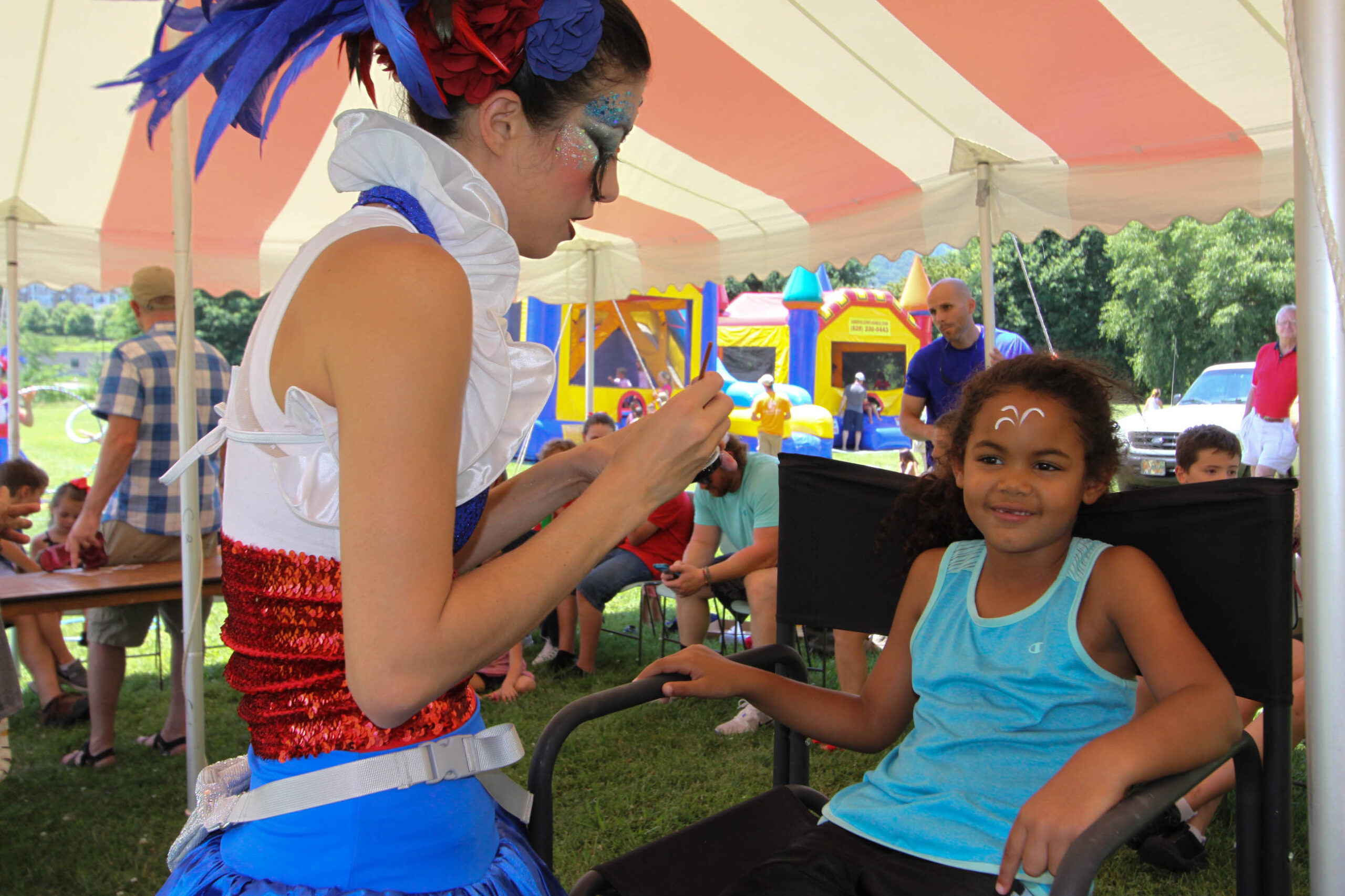 Face Painting at Independence Day Celebrations
