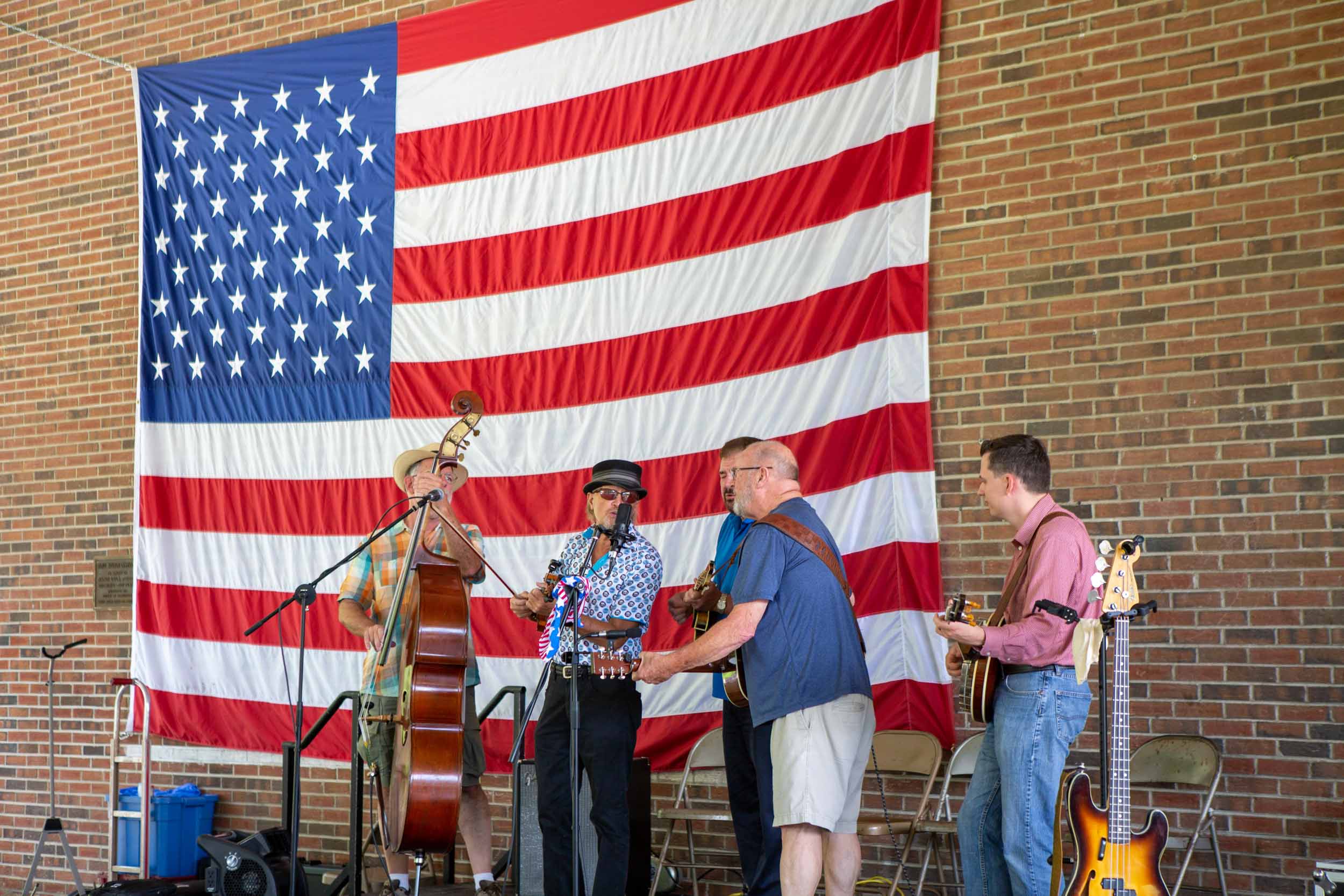 Whitewater Bluegrass plays music at Independence Day Celebrations-1