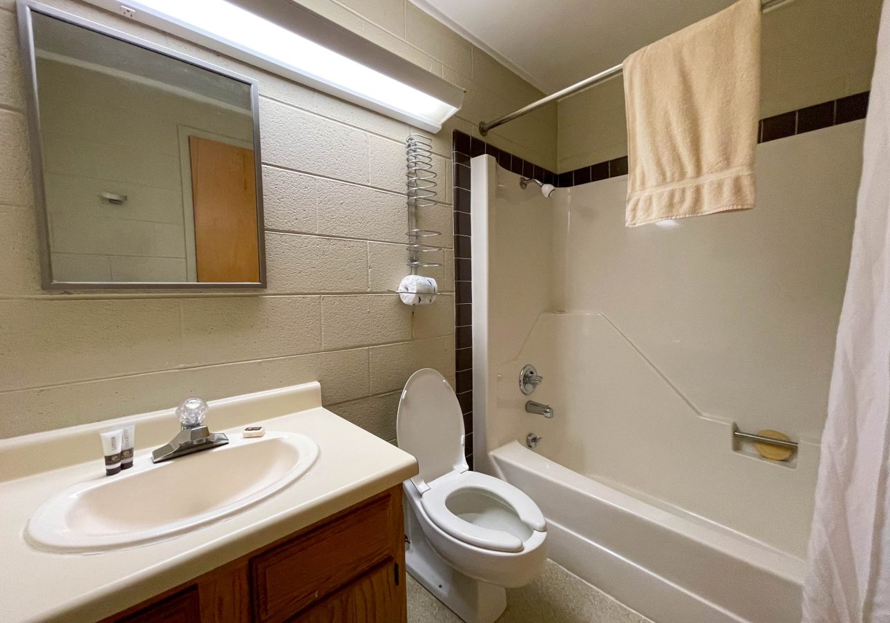 Bathroom in Hillside Lodge guest room
