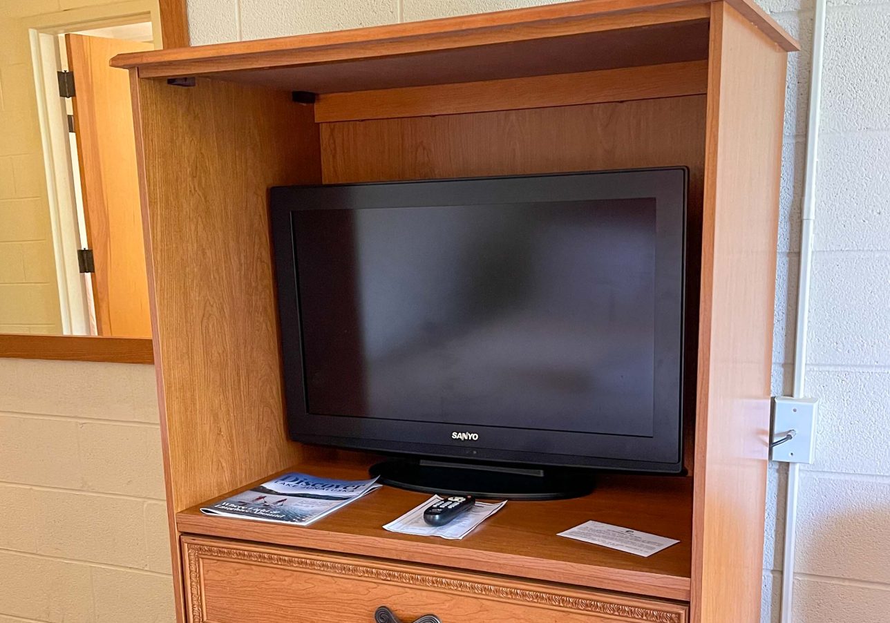 TV in Hillside Lodge guest room