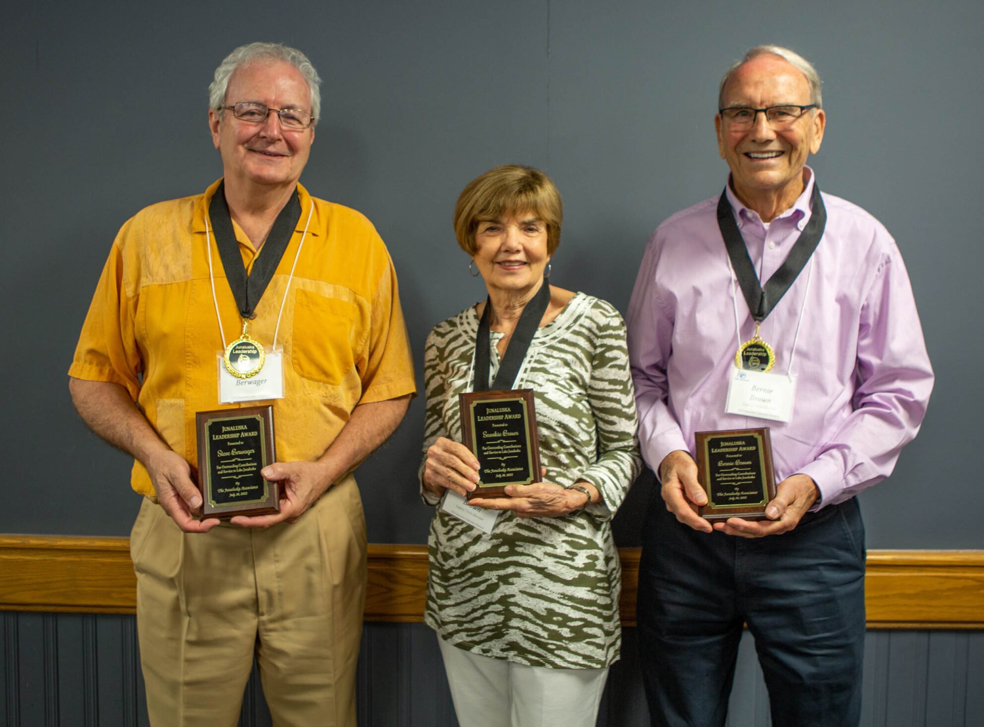 Steve Berwager and Snookie and Bernie Brown honored with 2022 Junaluska Leadership Award