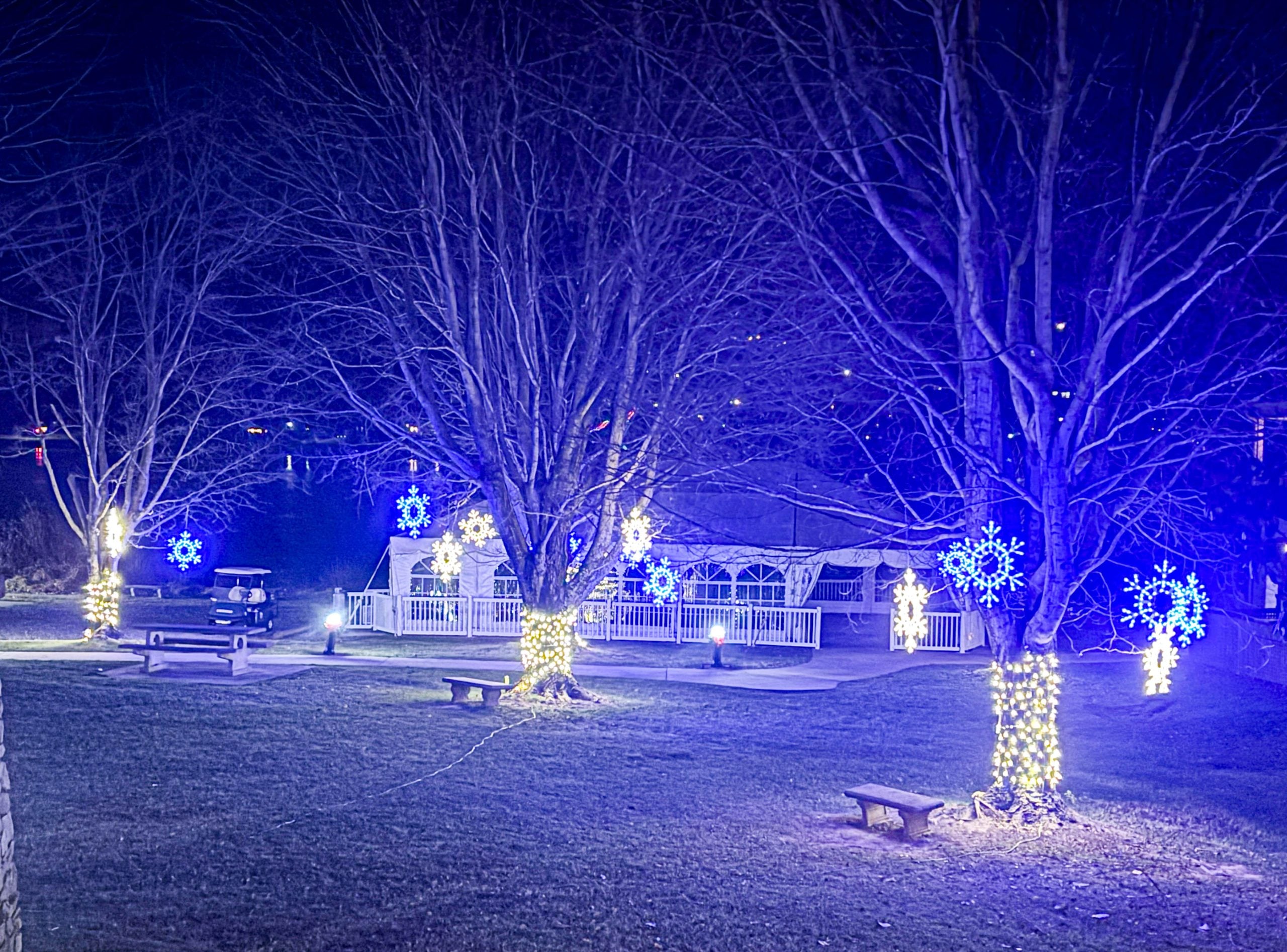 Lake Junaluska has a new walk-through lights display called Lights at the Lake.
