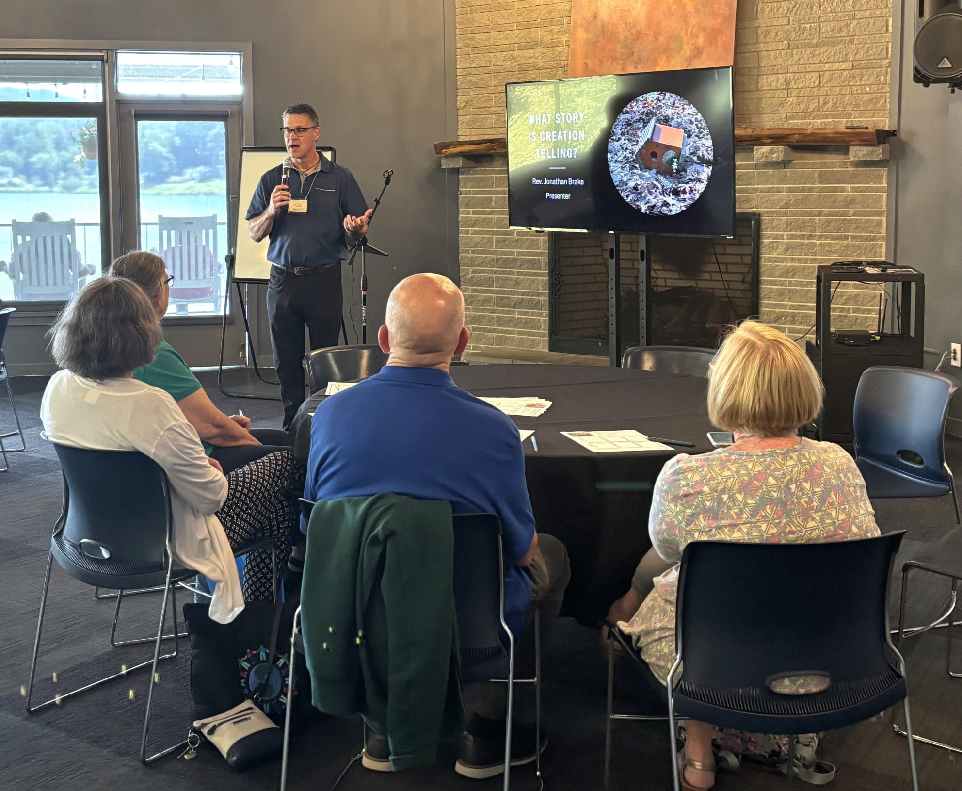 The Rev. Jonathan Brake speaks to participants during a workshop at Festival of Wisdom and Grace.
