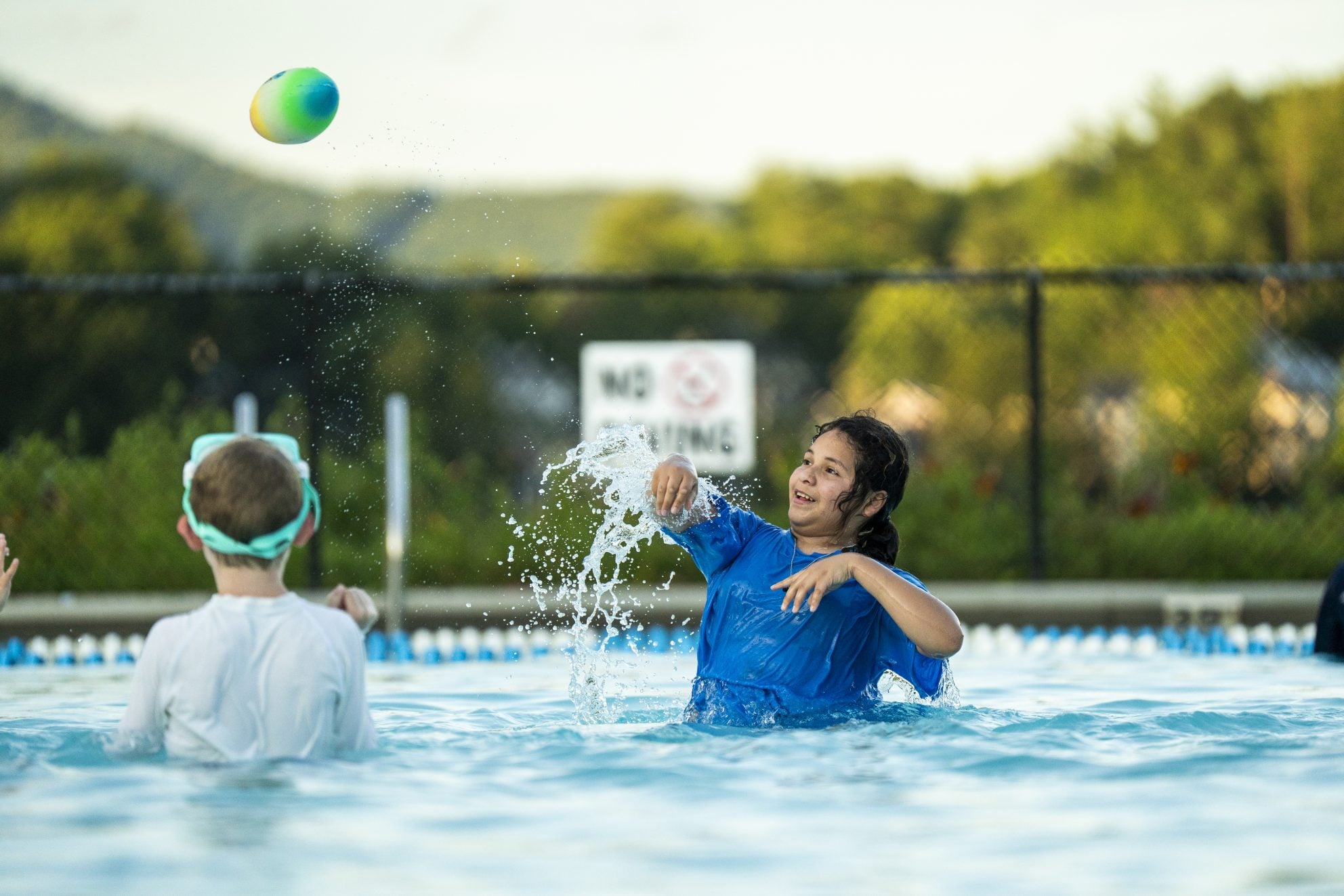 Children play in the Lake Junaluska swimming pool.